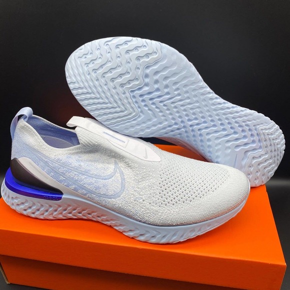 Nike Epic Phantom React Flyknit White/Hydrogen Blue BV0417-101 Men Size 7.5-14 - Picture 7 of 10